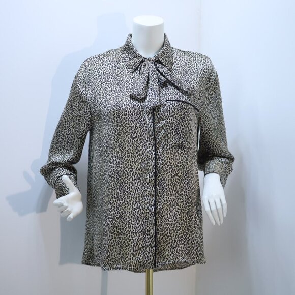 Zara  Leopard Animal Printed Long Shirt Top Woman Size S NEW WITH TAG! - Picture 9 of 9